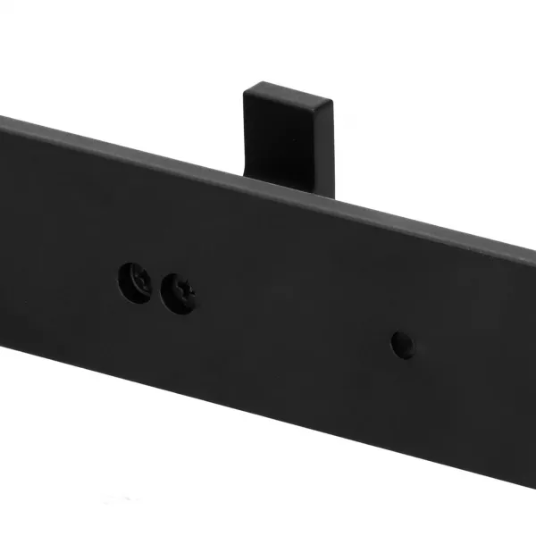 Wall-mounted bathroom hanger with 4 hooks Springos HA5178, aluminum, black, for hallway and kitchen