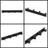 Wall-mounted bathroom hanger with 4 hooks Springos HA5178, aluminum, black, for hallway and kitchen