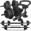 Adjustable dumbbell set Springos FA1672, 30 kg, bar + weights, black