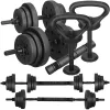 Reguleeritav hantlite komplekt Springos FA1672, 30 kg, kang + raskused, must