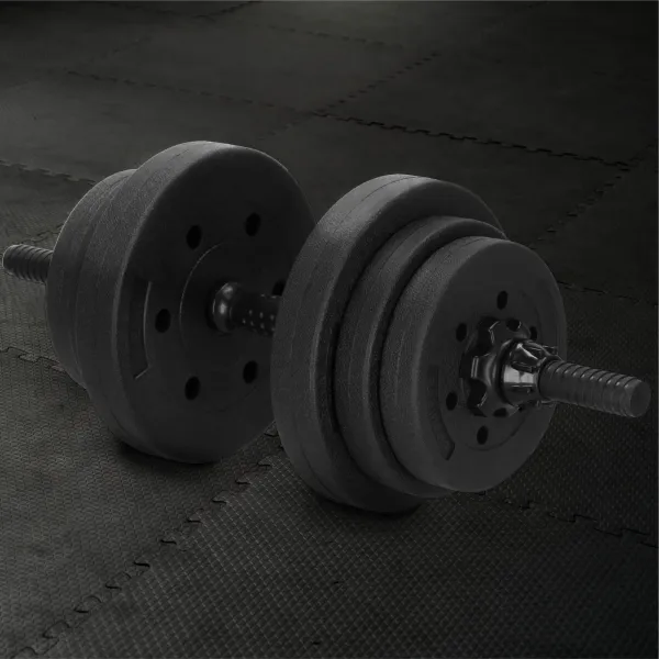 Reguleeritav hantlite komplekt Springos FA1672, 30 kg, kang + raskused, must