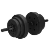 Reguleeritav hantlite komplekt Springos FA1672, 30 kg, kang + raskused, must