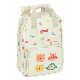 Child bag The Avengers Animals Cream With handles