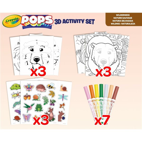 Pictures to colour in Crayola 3D Color Pops Mystical Nature