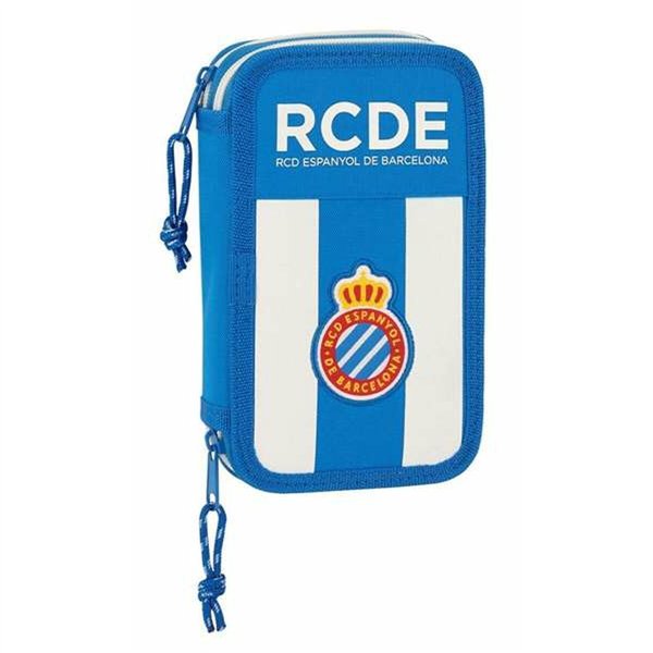 Double Pencil Case RCD Espanyol Blue White 12,5 x 19,5 x 4 cm