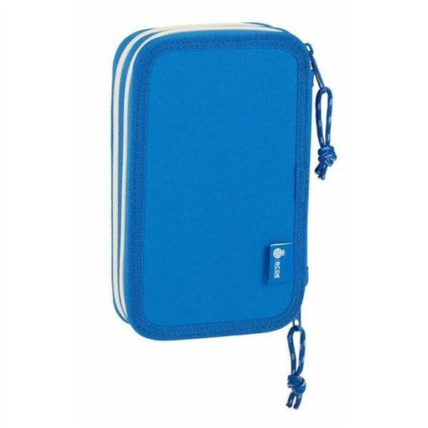 Double Pencil Case RCD Espanyol Blue White 12,5 x 19,5 x 4 cm