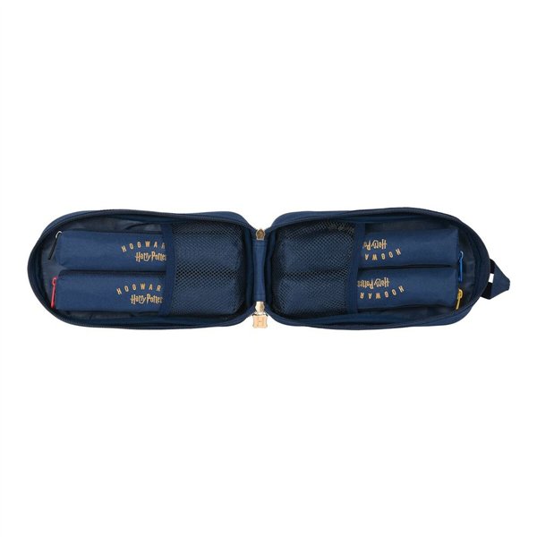 Backpack Pencil Case Harry Potter Magical Brown Navy Blue 12 x 23 x 5 cm