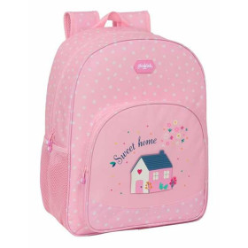 School Bag Glowlab Kids Sweet Home Pink 33 x 42 x 14 cm