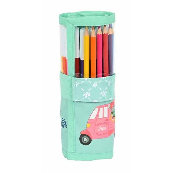 Pencil Case Glow Lab Pepa Green 20 x 7 cm Roll-up