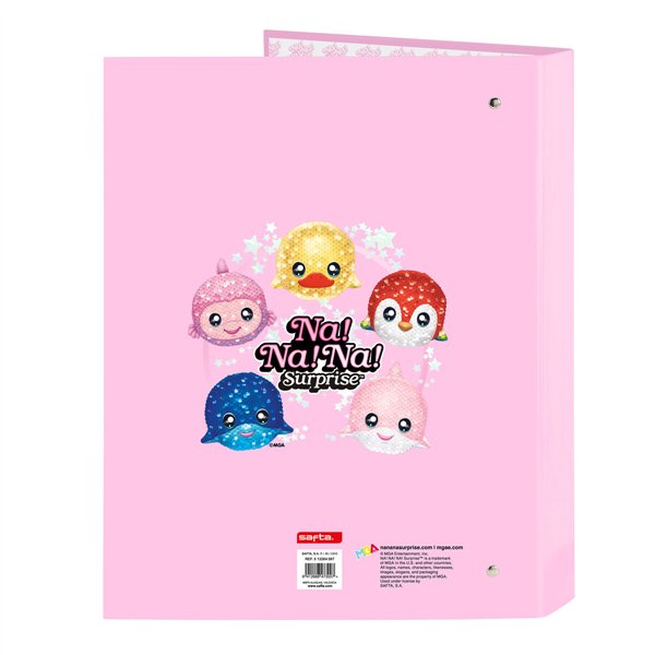 Ring binder Sparkle Na! Na! Na! Light Pink 26,5 x 33 x 4 cm
