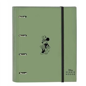 Ring binder Minnie Mouse Mint Shadow Military green 27 x 32 x 3,5 cm