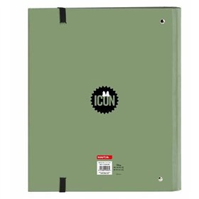 Ring binder Minnie Mouse Mint Shadow Military green 27 x 32 x 3,5 cm