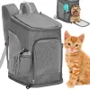 Pet Carrier Backpack for Dogs, Cats, Travel Bag for Animals Springos PA0232 39 x 28 x 27 cm Grey