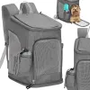 Pet Carrier Backpack for Dogs, Cats, Travel Bag for Animals Springos PA0232 39 x 28 x 27 cm Grey