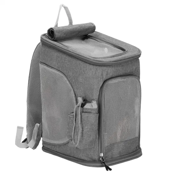 Pet Carrier Backpack for Dogs, Cats, Travel Bag for Animals Springos PA0232 39 x 28 x 27 cm Grey