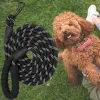 Rope Training Leash for Dogs up to 50 kg with Handle Springos PA0331 3 m Black-White