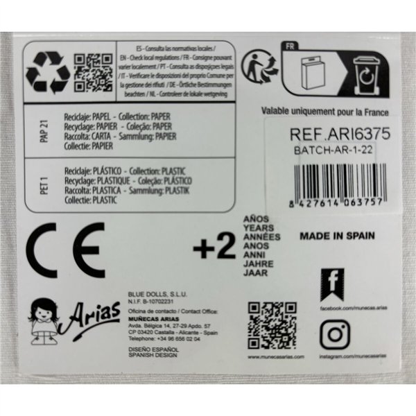 Dolls’ shoes Arias Pink 40 cm