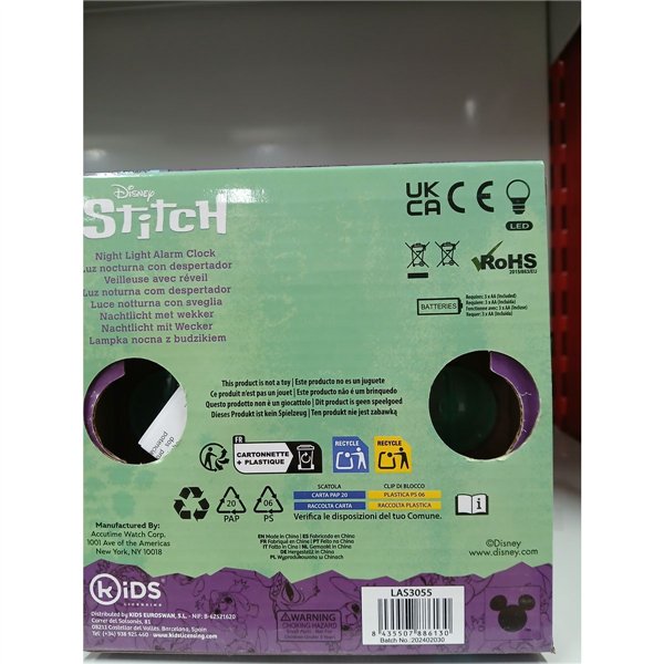 Alarm Clock Stitch Light Date