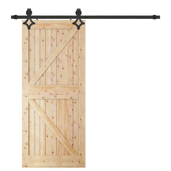 Sliding door system Springos HA5002, 183 cm, rail up to 100 kg, barn door, steel, black