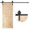 Bīdāmo durvju sistēma Springos HA5007, 183 cm, barn door, sliede ar furnitūru līdz 100 kg, melna
