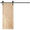 Liuguste süsteem Springos HA5007, 183 cm, barn door, siin ja kinnitusdetailid kuni 100 kg, must