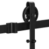 Sliding door system Springos HA5007, 183 cm, barn door, rail with fittings up to 100 kg, black