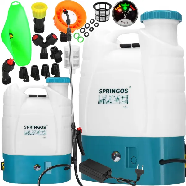 Elektriline taimeprits Springos GA0059, akutoitel aiapihusti, 16L