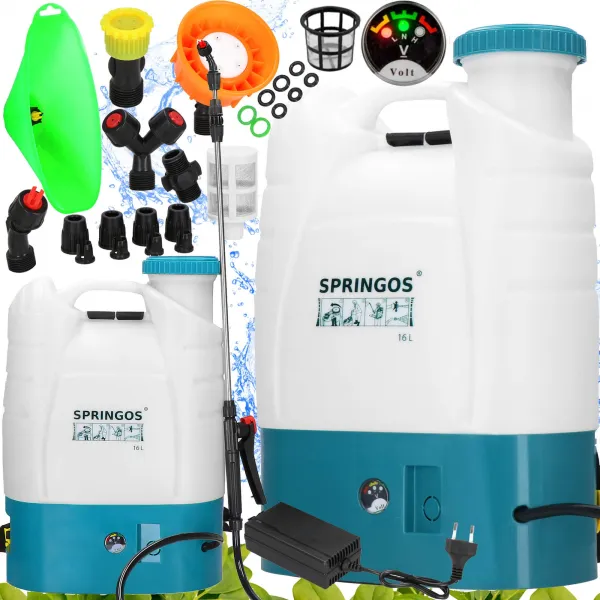 Electric Plant Sprayer Springos GA0059, Battery-Powered Garden Sprayer, 16L