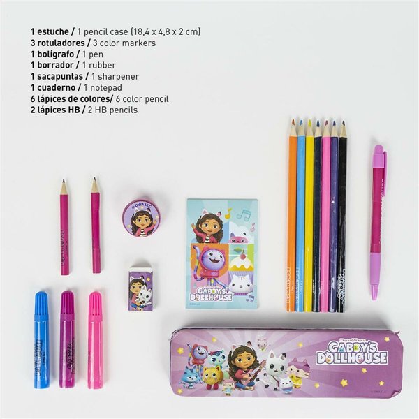Stationery Set Gabby's Dollhouse 24 Pieces