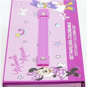 Stationery Set Minnie Mouse Pink Briefcase