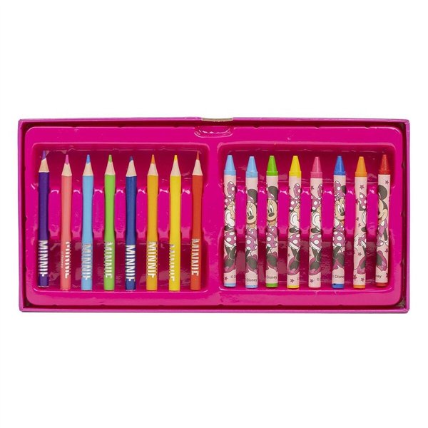 Stationery Set Minnie Mouse Pink Briefcase