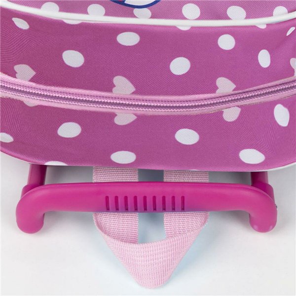 School Rucksack with Wheels Minnie Mouse