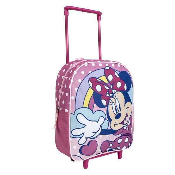 School Rucksack with Wheels Minnie Mouse