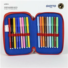 Triple Pencil Case The Paw Patrol Blue 12,5 x 6,5 x 19,5 cm