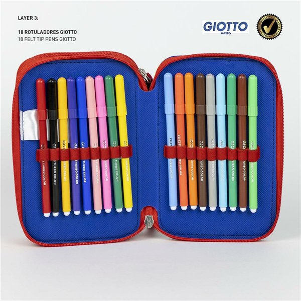 Triple Pencil Case The Paw Patrol Blue 12,5 x 6,5 x 19,5 cm