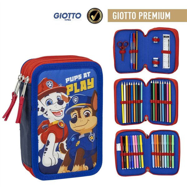 Triple Pencil Case The Paw Patrol Blue 12,5 x 6,5 x 19,5 cm