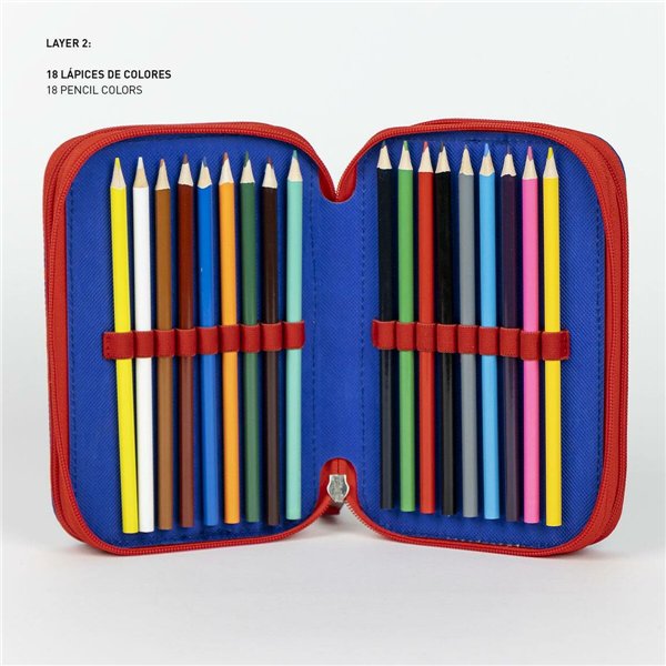 Triple Pencil Case The Paw Patrol Blue 12,5 x 6,5 x 19,5 cm