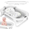 Portable Baby Bath Springos SB0060 40 L white-grey with cushion, plug and thermometer