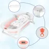 Portable Baby Bath Springos SB0061 40 L white-pink with plug and thermometer