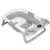 Baby Bathtub Springos SB0062, silicone, with drain plug and thermometer, 27.5 L, portable, white-gray
