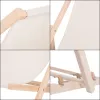 Garden deck chair Springos DC0010 ECRU, wooden, 3-position adjustable, ecru fabric