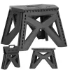 Foldable multifunction stool Springos HA7485 gray, height 23 cm