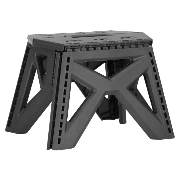 Foldable multifunction stool Springos HA7485 gray, height 23 cm