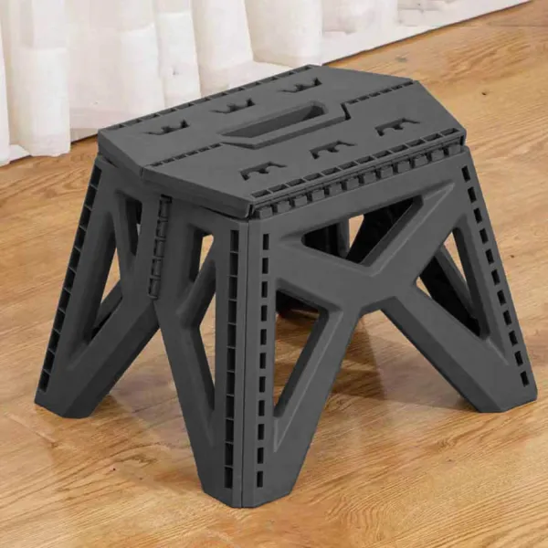 Foldable multifunction stool Springos HA7485 gray, height 23 cm
