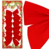 Christmas bows Springos CA1310, 9.5 x 7.5 cm, 6 pcs.