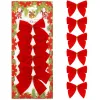 Christmas bows Springos CA1310, 9.5 x 7.5 cm, 6 pcs.