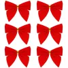 Christmas bows Springos CA1310, 9.5 x 7.5 cm, 6 pcs.