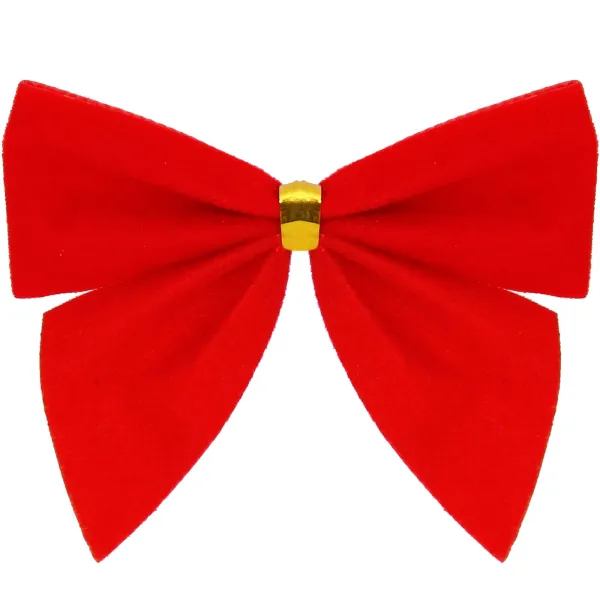 Christmas bows Springos CA1310, 9.5 x 7.5 cm, 6 pcs.